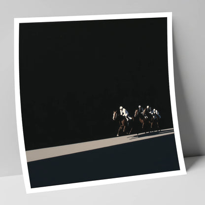 Speed in Shadows racing horse art print