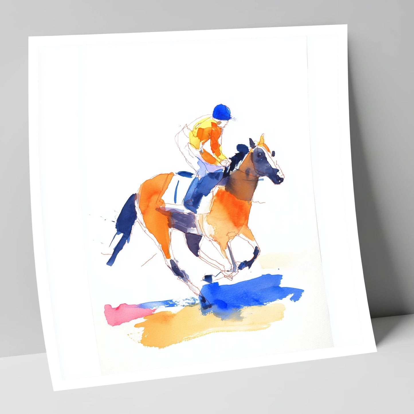 Vivid Gallop racing horse art print
