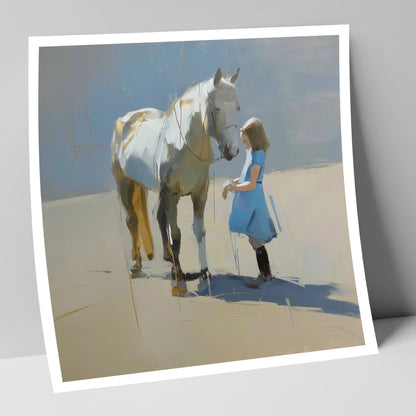 A Quiet Connection horse & rider art print