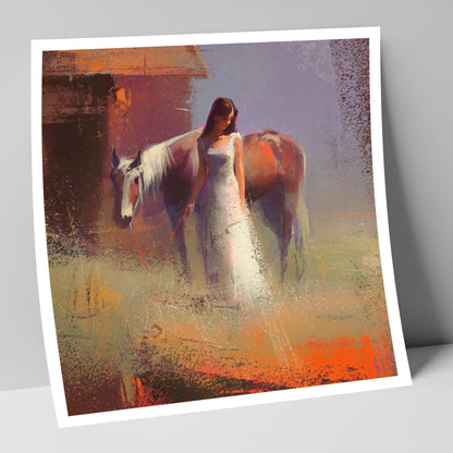 A Quiet Bond horse & rider art print