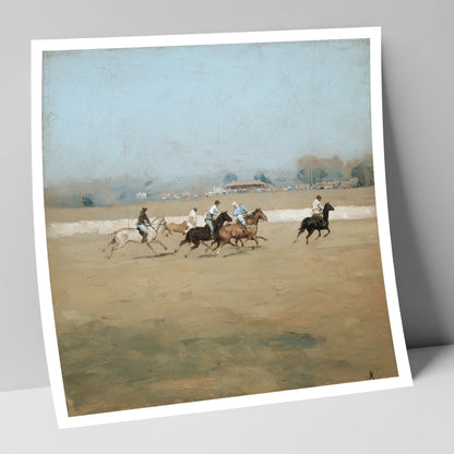 Vintage Polo Charge polo horse art print