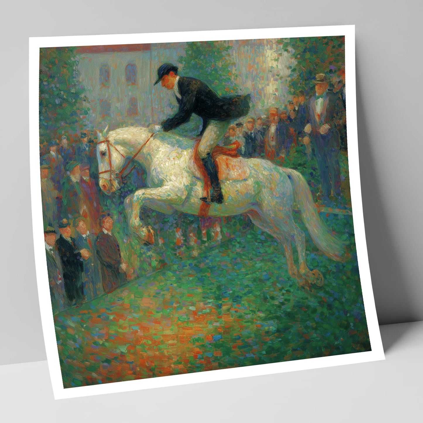 The Luminous Leap show jumping horse art print