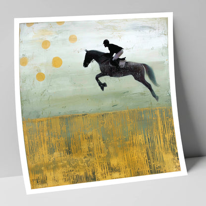 Gilded Flight show jumping horse art print