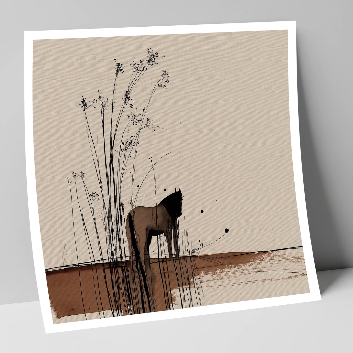 Whispers in the Reeds horse landscape art print