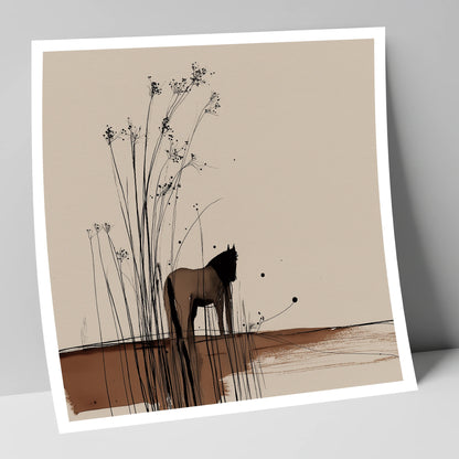 Whispers in the Reeds horse landscape art print