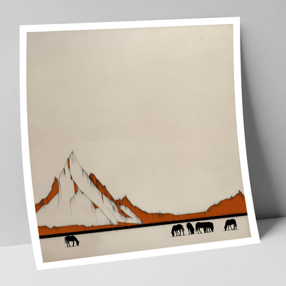 High Country Silhouettes horse landscape art print