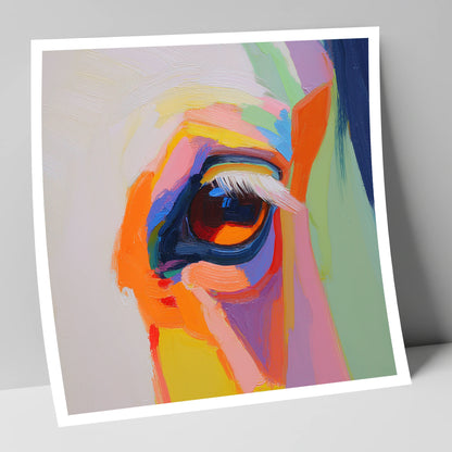 Kaleidoscopic Gaze horse portrait art print