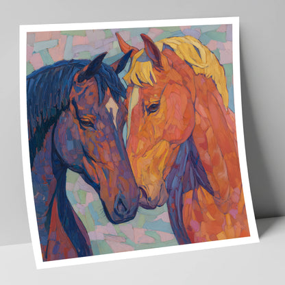 Kindred Spirits horse portrait art print