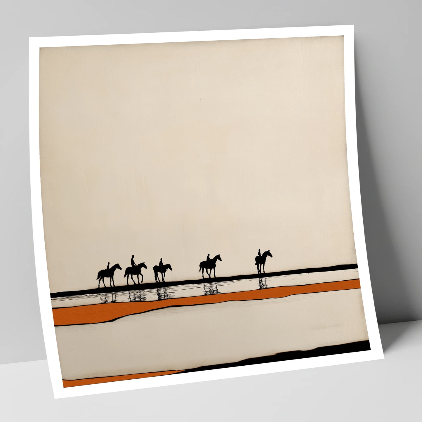 The Long Hack Home horse landscape art print