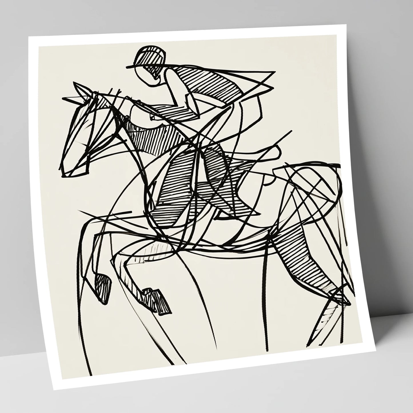 Dynamic Line Jumper show jumping horse art print