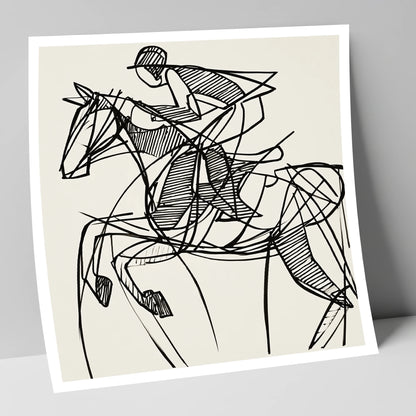Dynamic Line Jumper show jumping horse art print