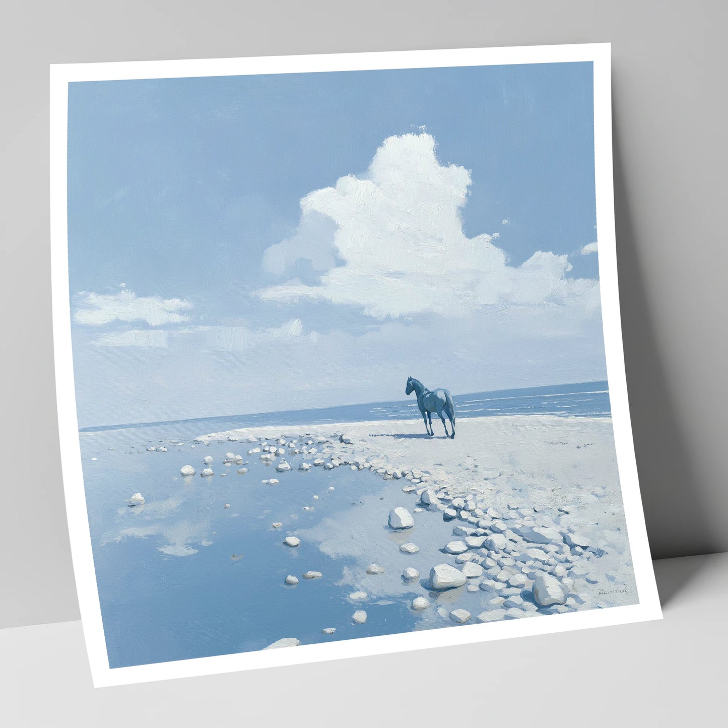 The Solitary Shore horse landscape art print