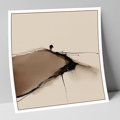 High Ground Silhouette horse landscape art print