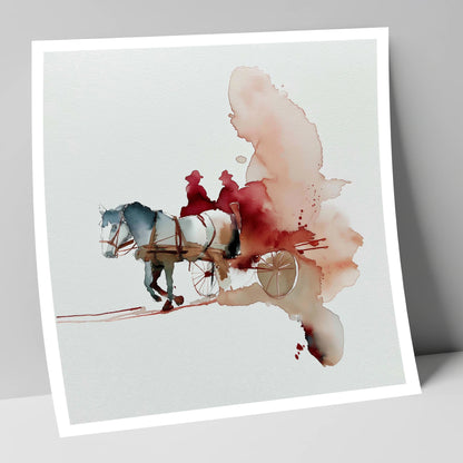 Crimson Passage working horse art print