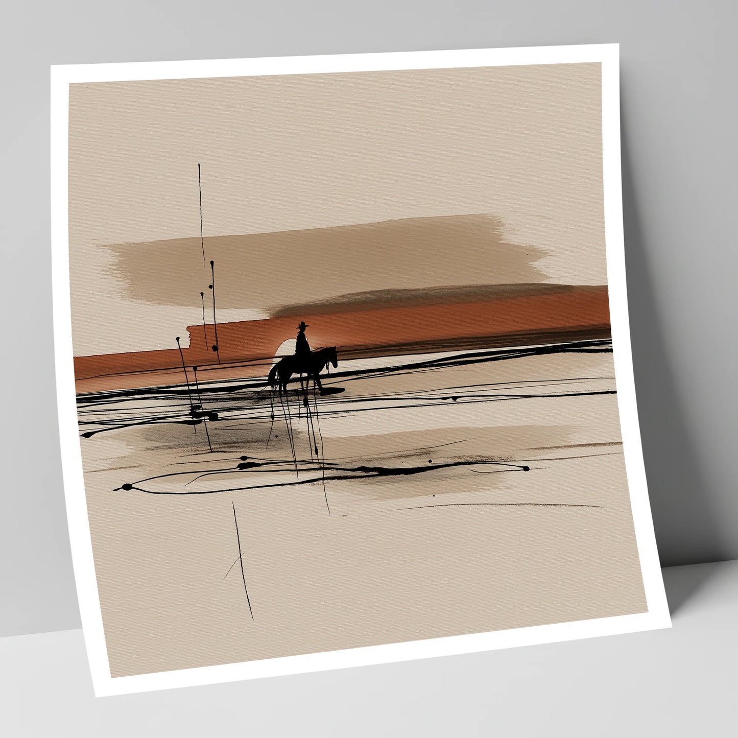 The Solitary Trail western horse art print