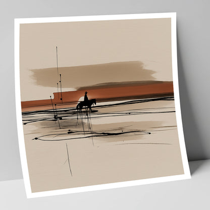 The Solitary Trail western horse art print