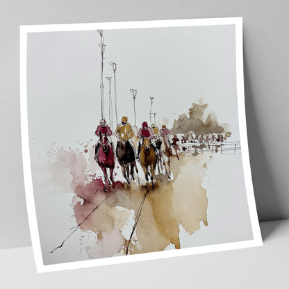 The Final Furlong racing horse art print