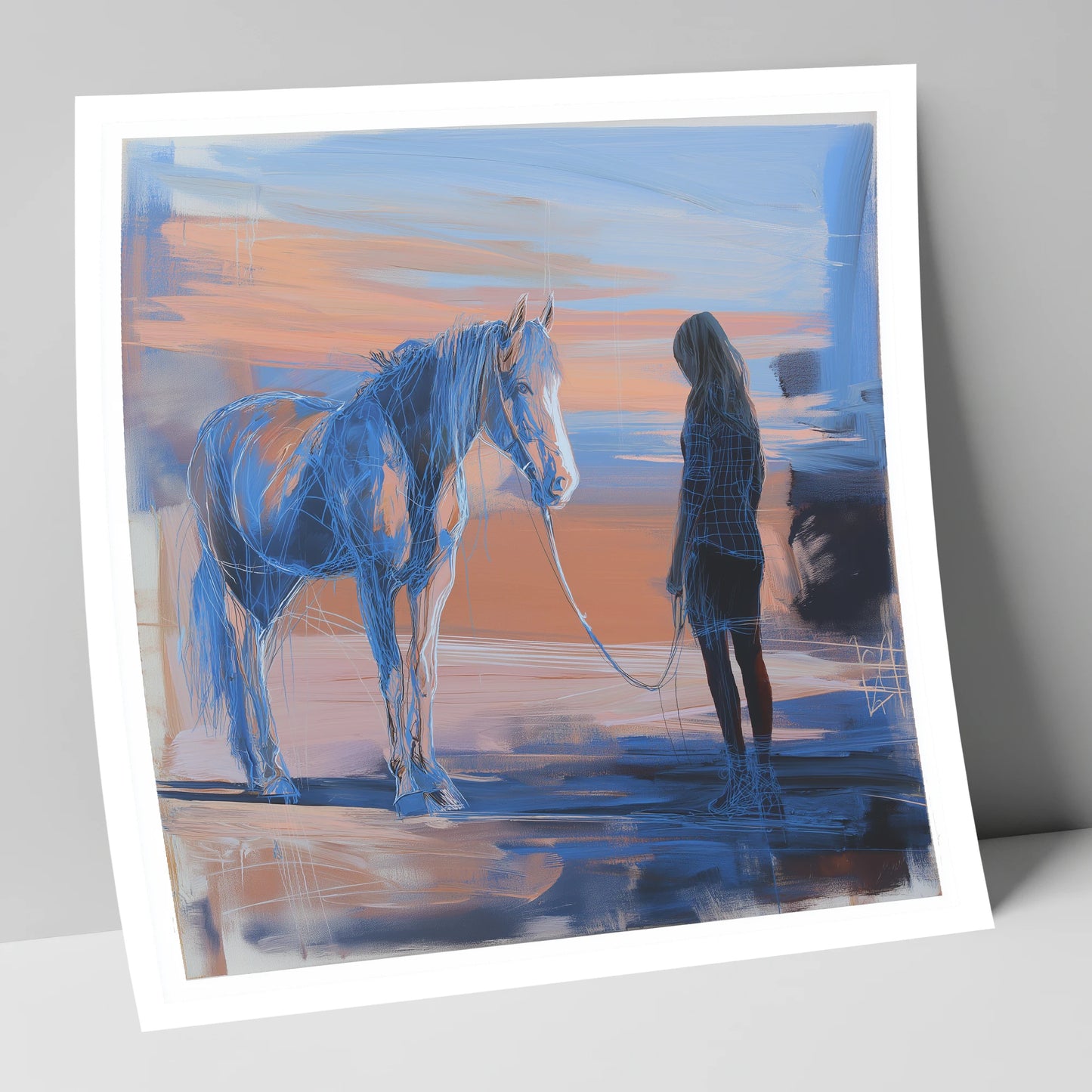 The Quiet Language horse & rider art print