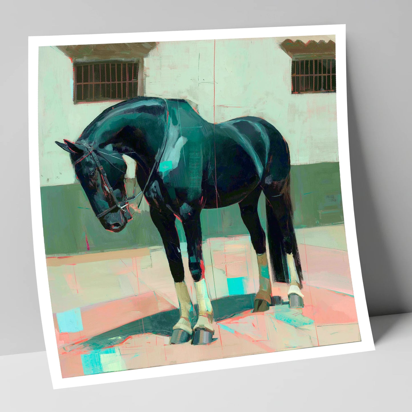 Midnight Silhouette Study horse breed art print