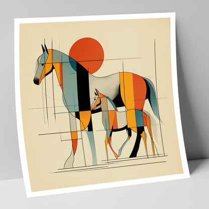 Harmony in Form mare & foal art print