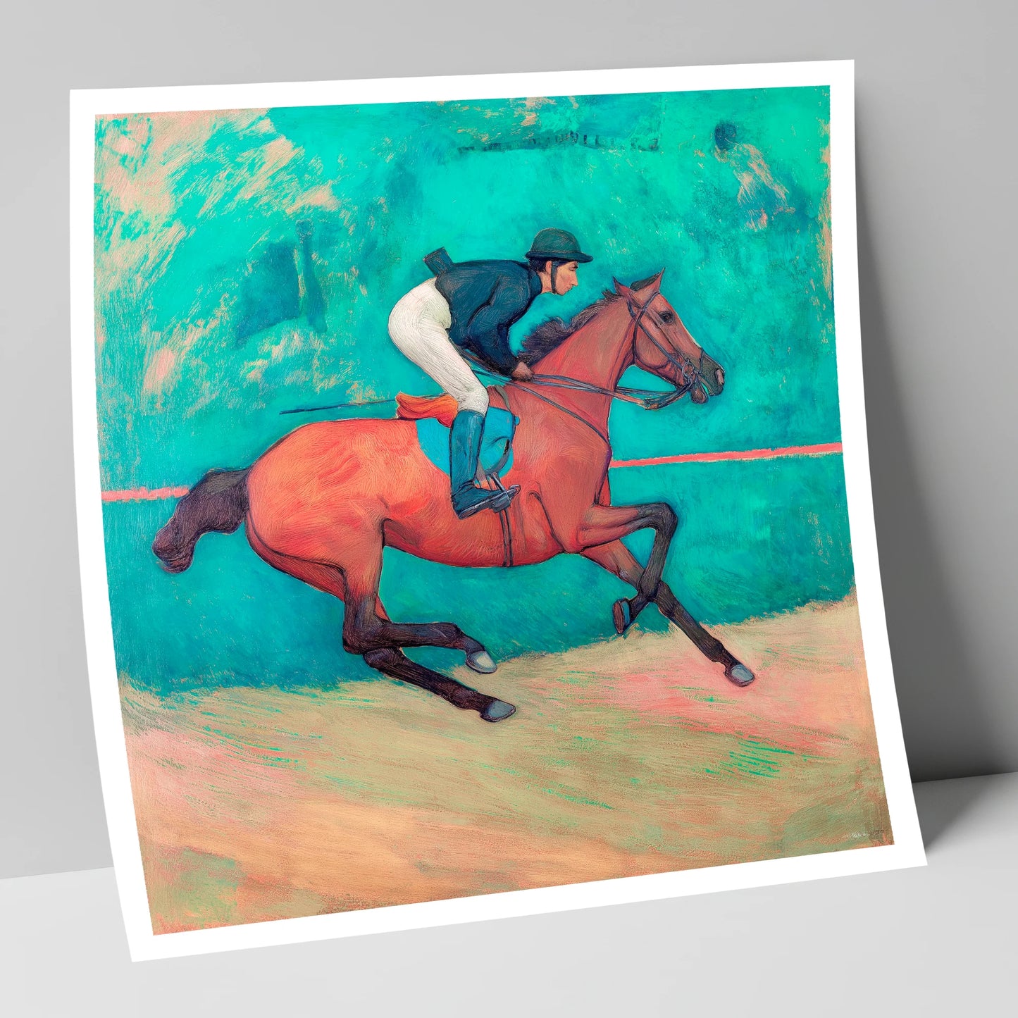 Rhythm in Emerald racing horse art print