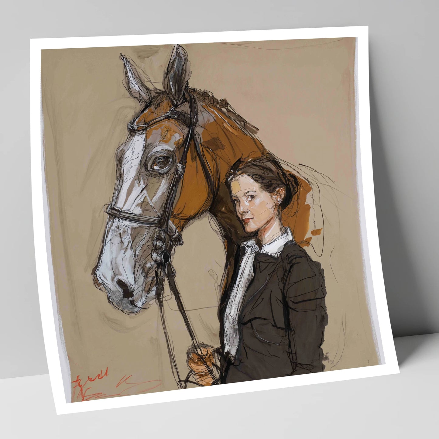 The Rider's Bond horse & rider art print