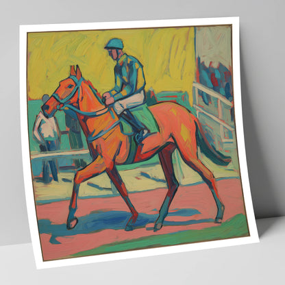 The Bold Contender racing horse art print
