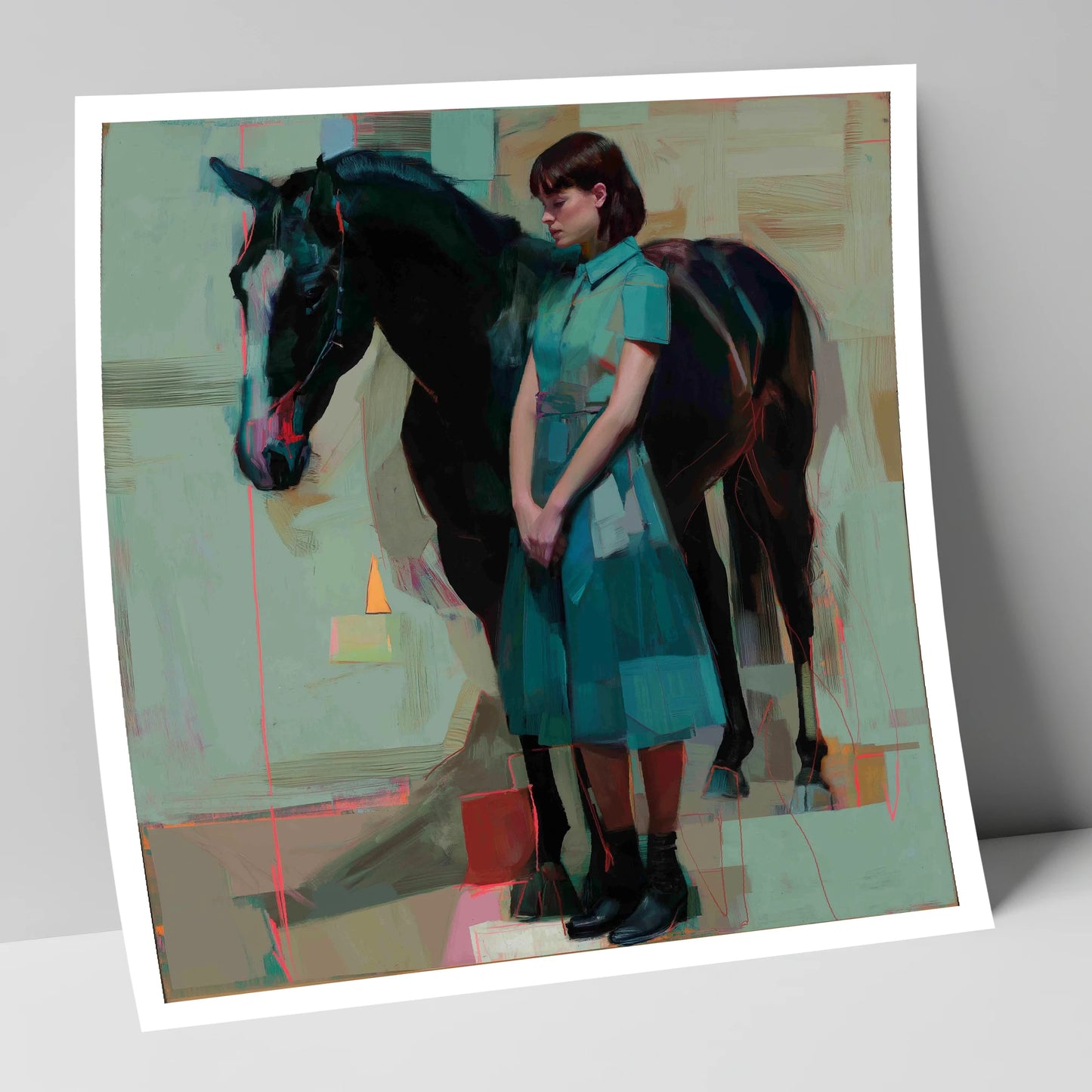 A Quiet Connection horse & rider art print