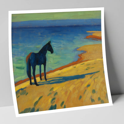Shoreline Stillness horse landscape art print