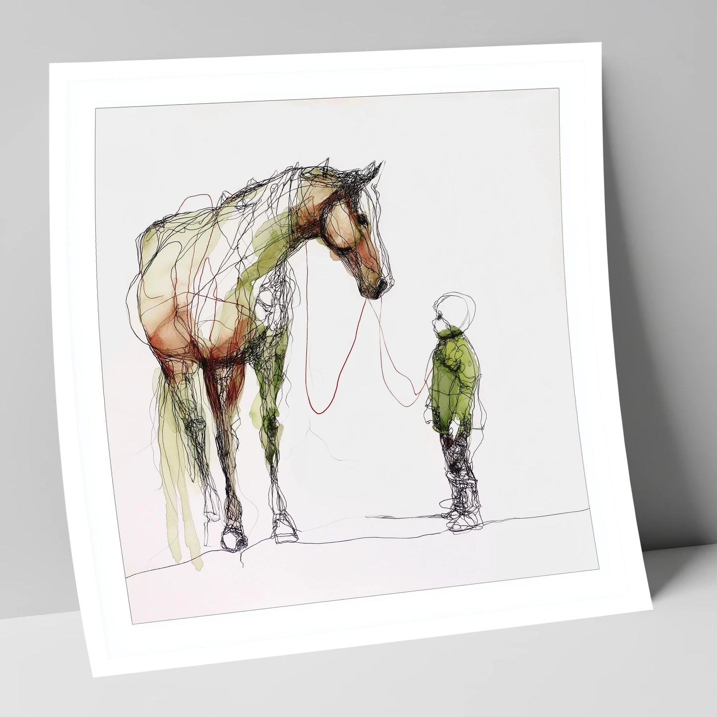 Quiet Connection horse & rider art print