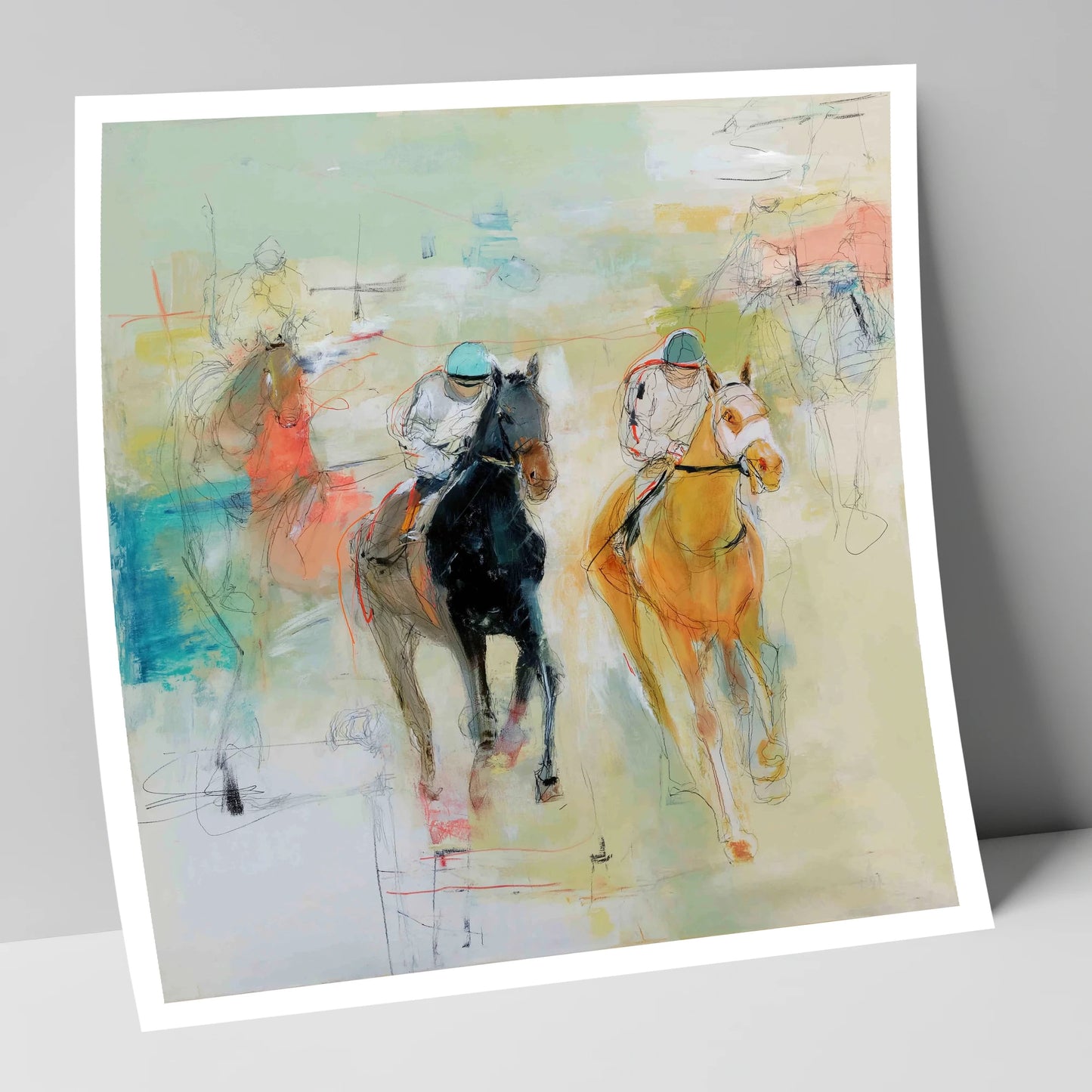 Thundering Strides racing horse art print