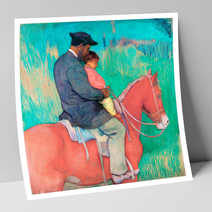 The Shared Ride horse & rider art print