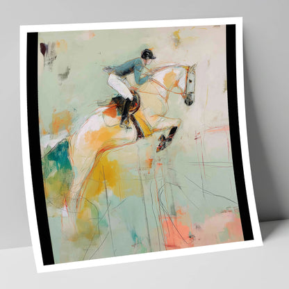 The Perfect Stride show jumping horse art print