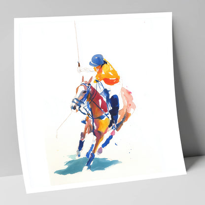 Dynamic Chukka polo horse art print