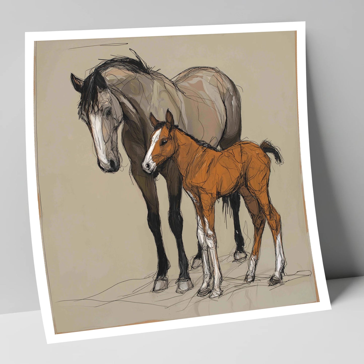 Gentle Guidance mare & foal art print