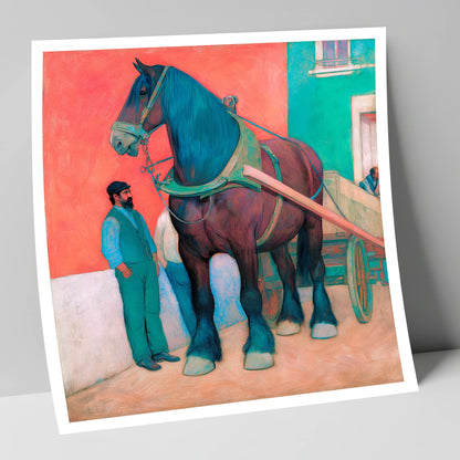 Strength and Stillness working horse art print