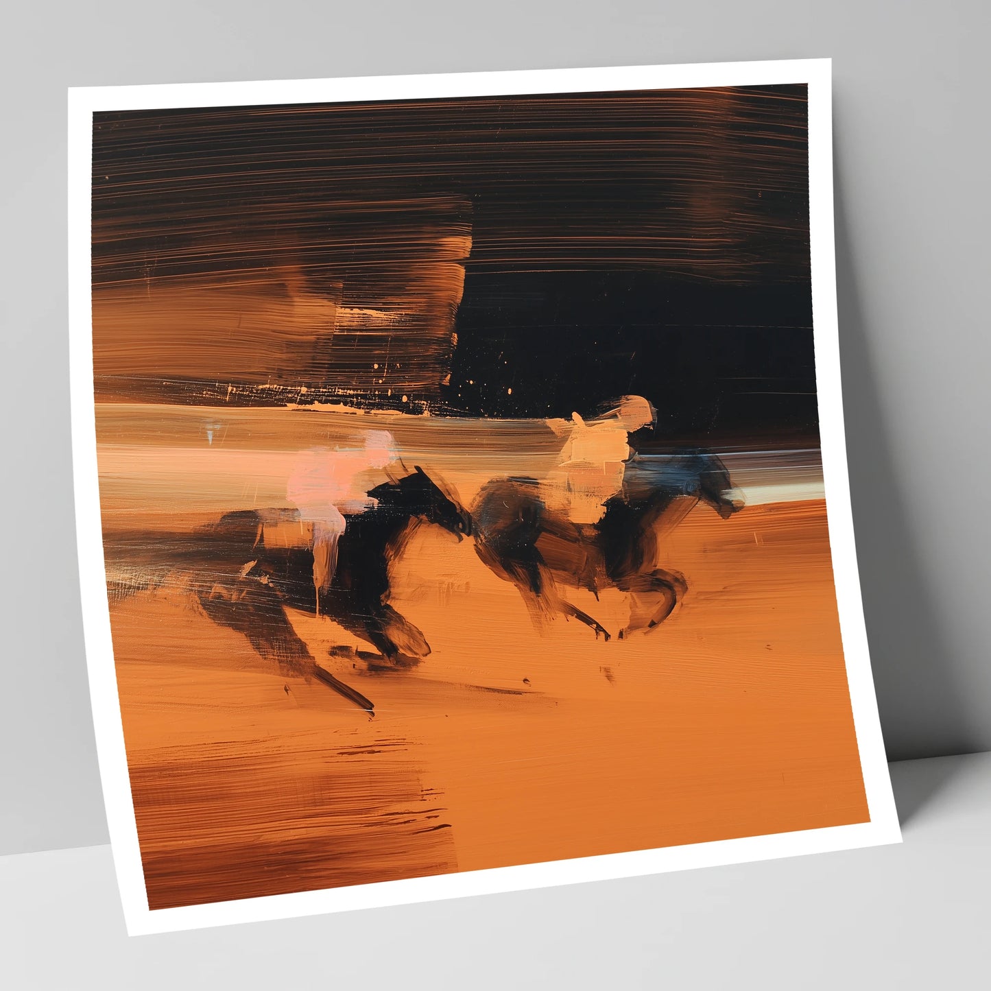 Amber Pursuit racing horse art print