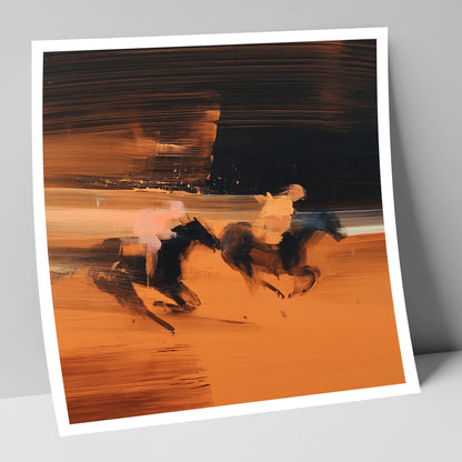 Amber Pursuit racing horse art print