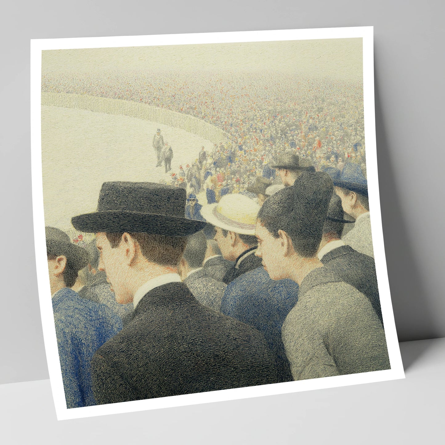 Anticipation at the Rail racing horse art print