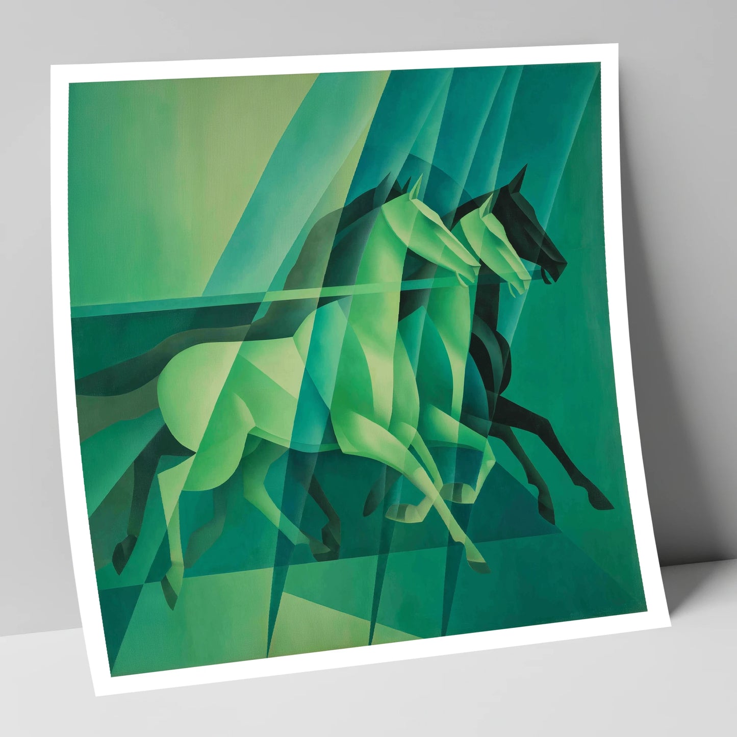 Emerald Rhythm racing horse art print