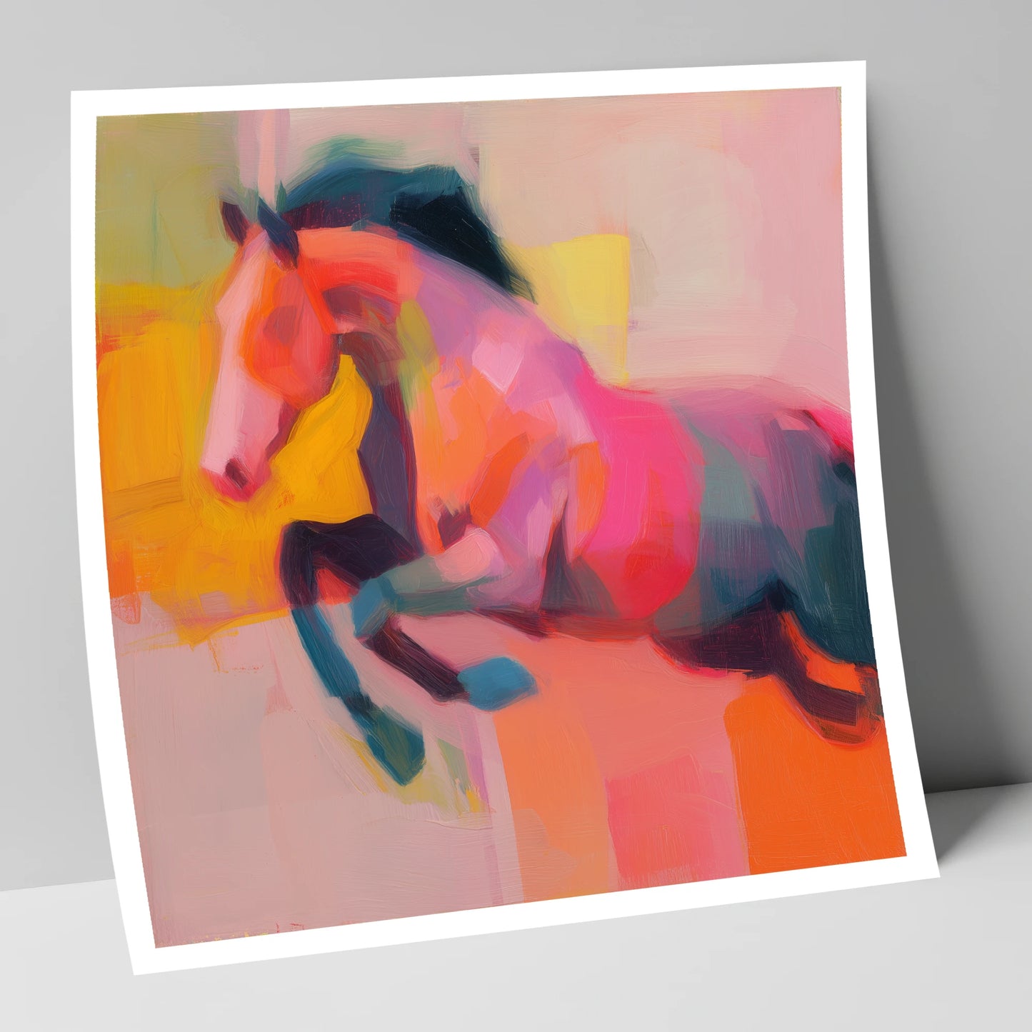 Fiery Leap show jumping horse art print