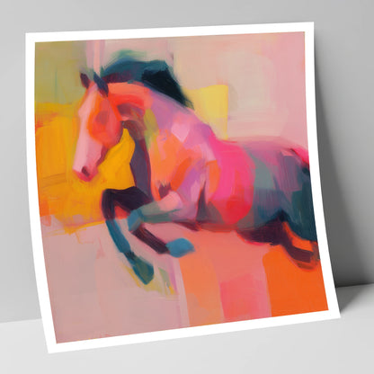 Fiery Leap show jumping horse art print