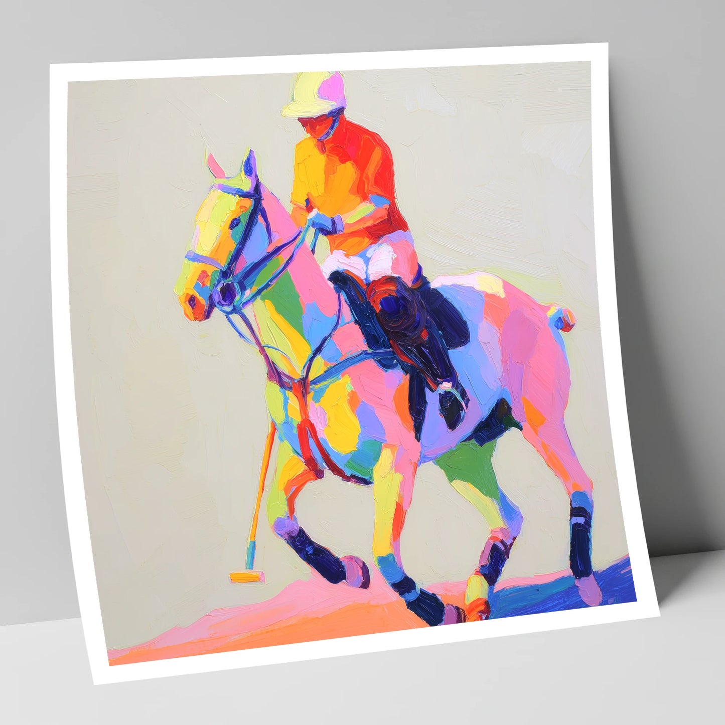 Vibrant Polo Pace polo horse art print