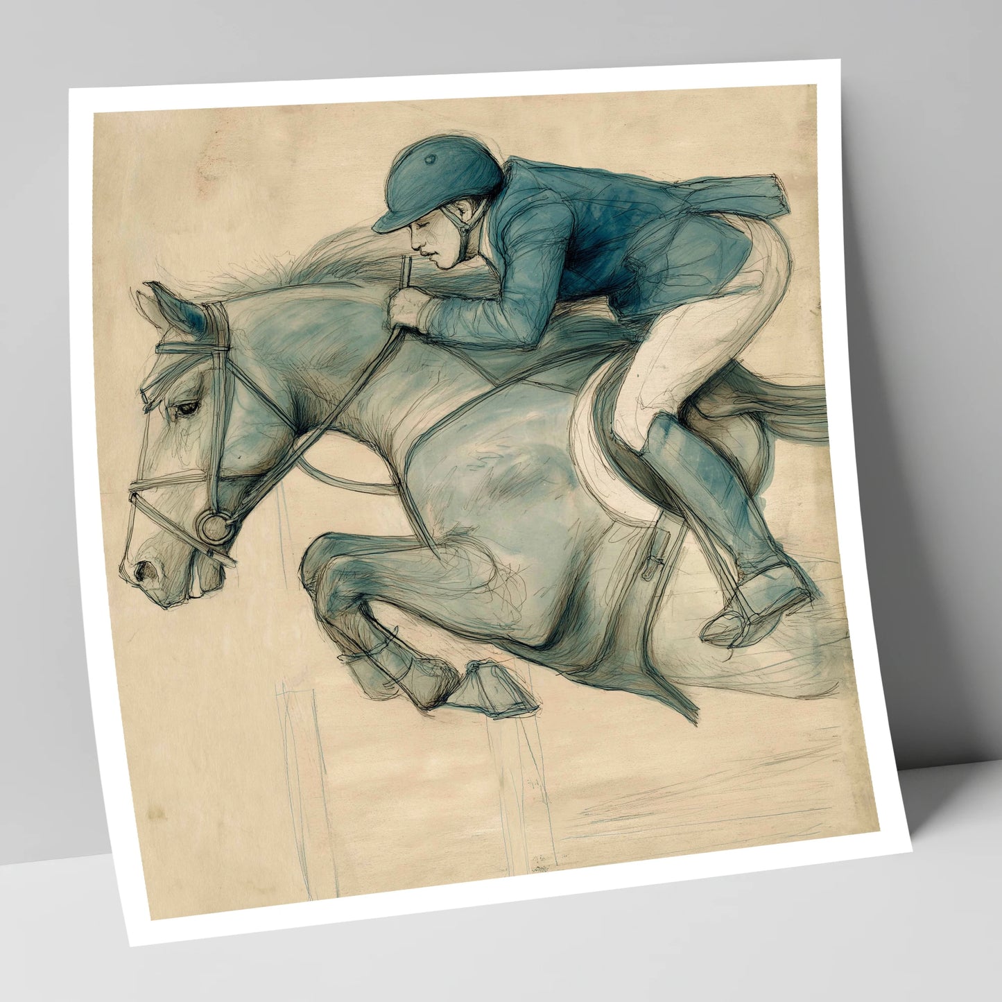 The Perfect Arc show jumping horse art print