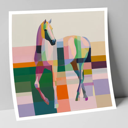 Structured Equine Elegance horse breed art print