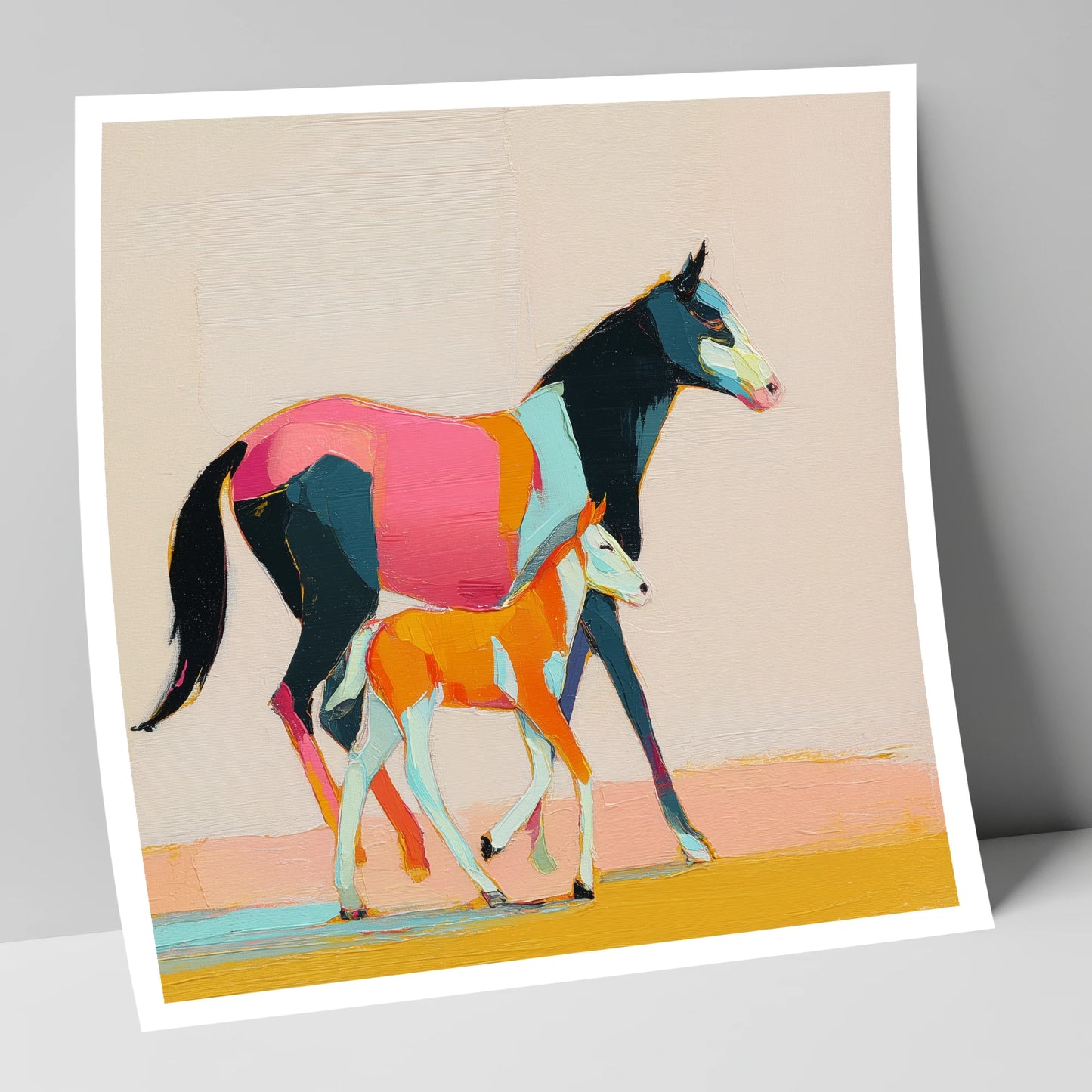 Vivid Strides mare & foal art print