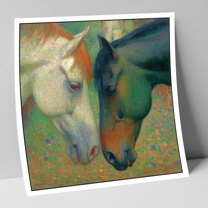 Dappled Companions horse portrait art print