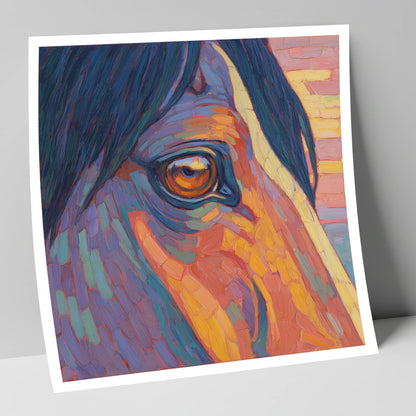 The Vivid Gaze horse portrait art print
