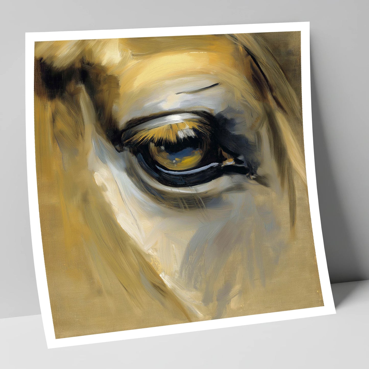 The Amber Gaze horse portrait art print