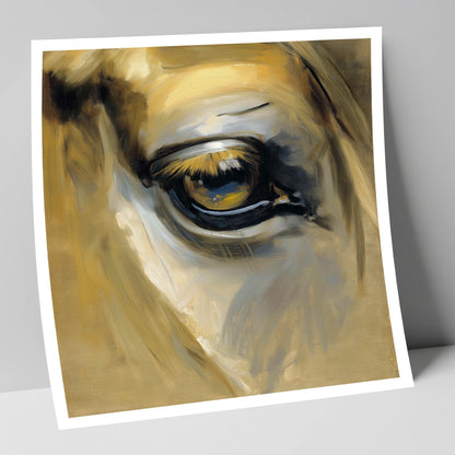 The Amber Gaze horse portrait art print